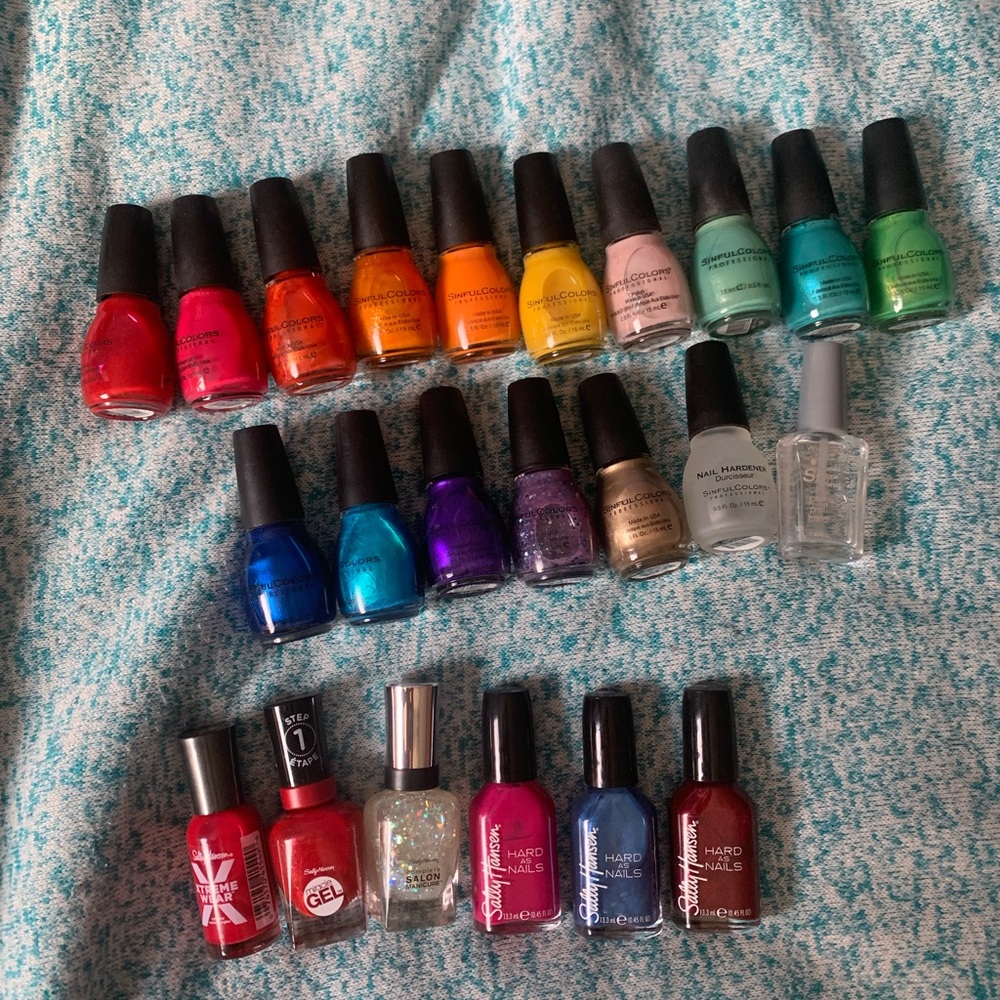 23 nail polishes